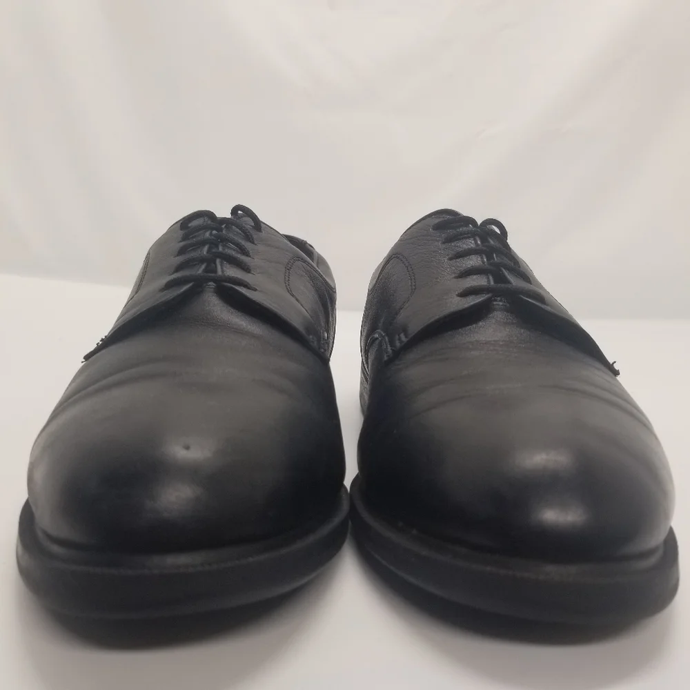 Oakton Comfort 2000 Mens Size 10.5D Vintage Classic Black Leather Oxford Lace Up